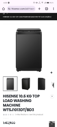 Hisense Top Load Washing Machine